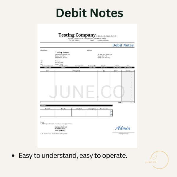 Debit Notes Nota Debit 借记单 | Shopee Malaysia