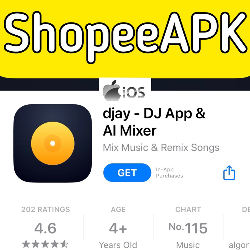 (l0S) djay DJ App & AI Mixer Tweaked (FOC 8 Apps) Shopee Malaysia