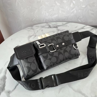 Malaysia Stock] 🇲🇾 Men's Leather Waist Pouch Chest Bag Cross Sling Travel Shoulder  Bag Kulit Halal