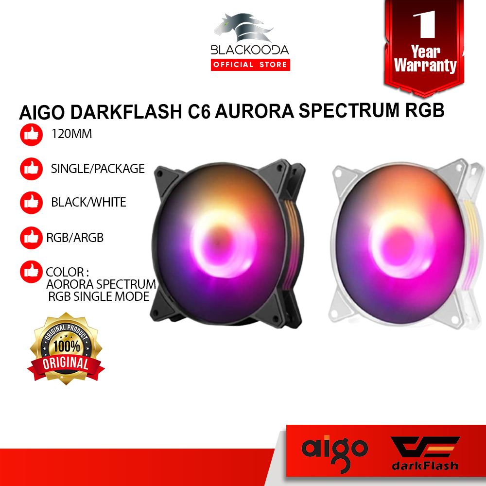 aigo darkflash c6 rgb 12cm bulk package