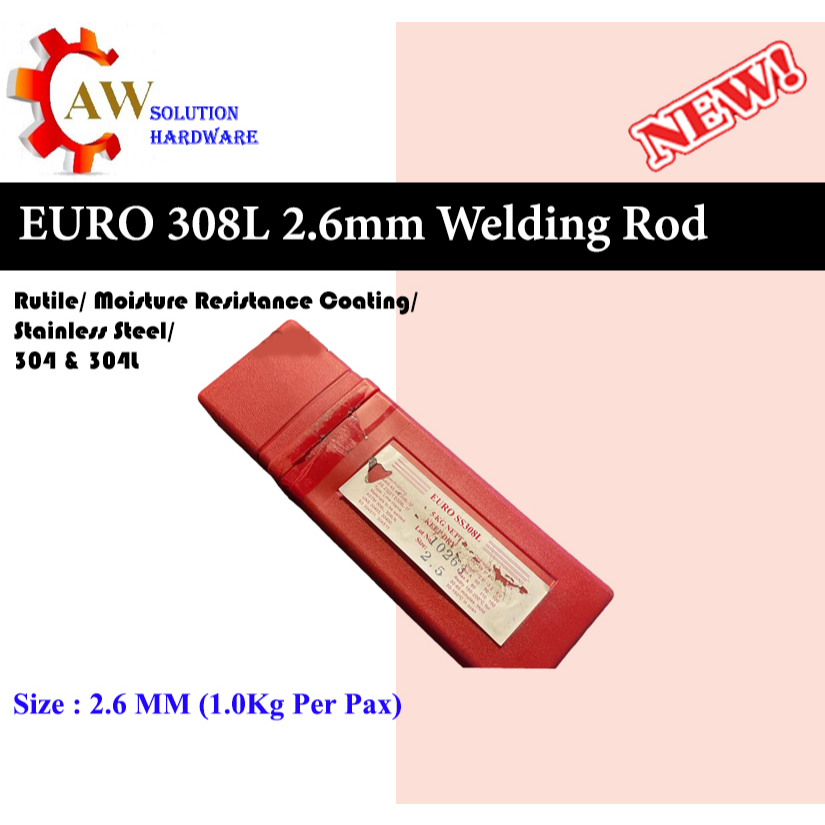 EURO 308L 2.6mm Welding Rod (1.0KG per Box) | Shopee Malaysia