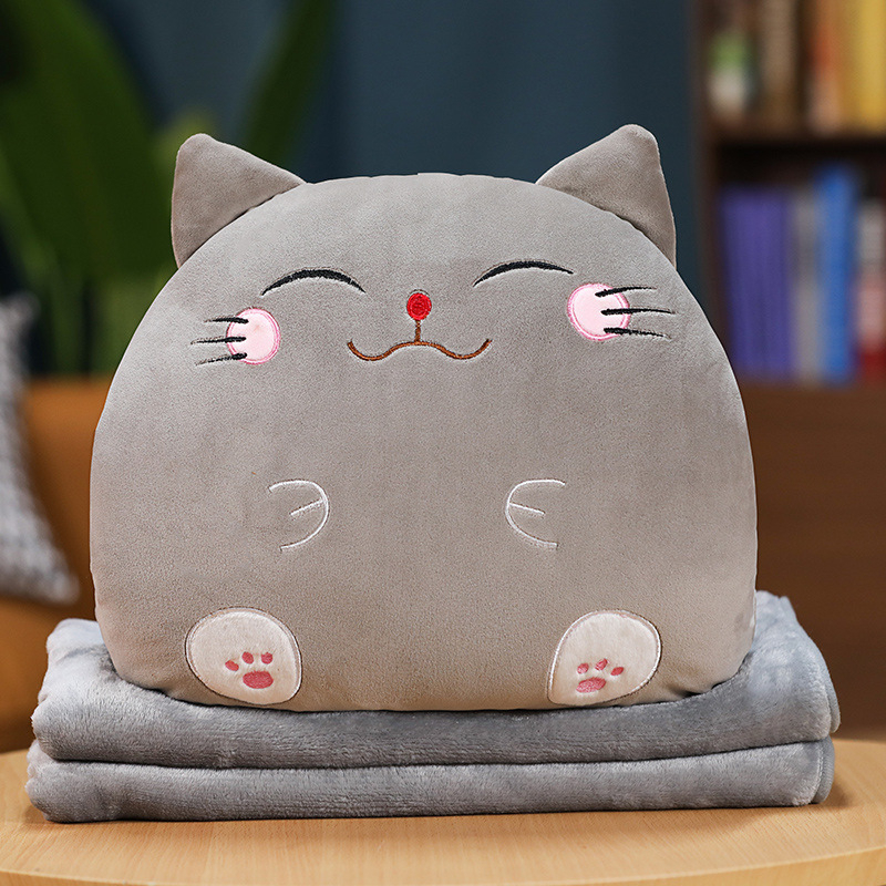 3 in 1 Multipurpose Huggable Soft Pillow Blanket Hand Warmer Cute Soft