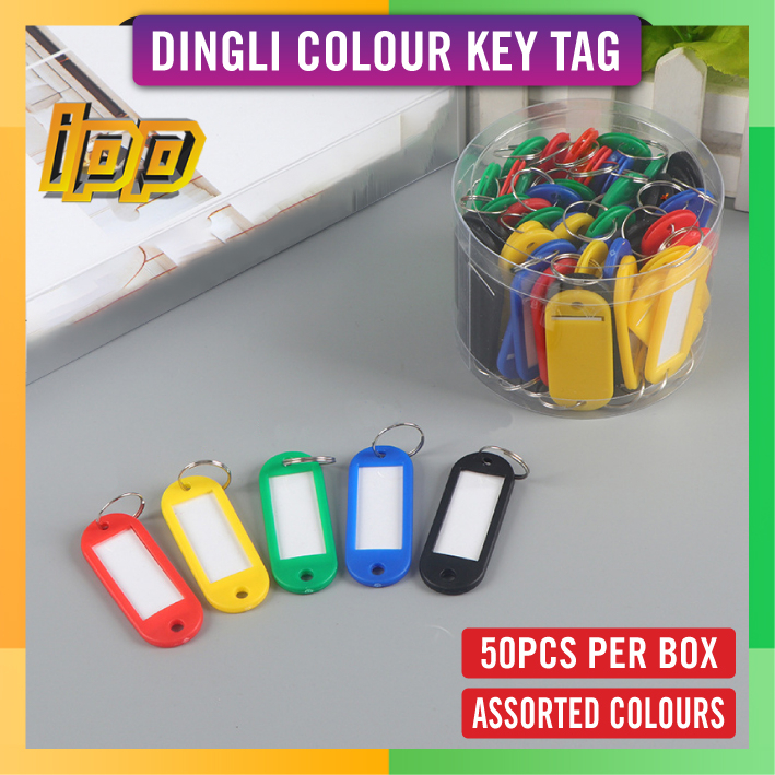 Dingli Mix Color Key Tag / Colour Key Ring With ID Label 50pcs Per Box ...