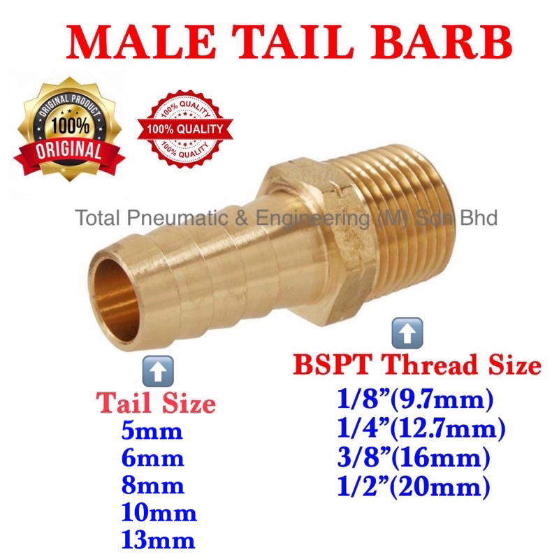 19mm Or 25mm Brass STRAIGHT Hose Extension Barb Tail Connector Fitting Adapter E - Foto 9