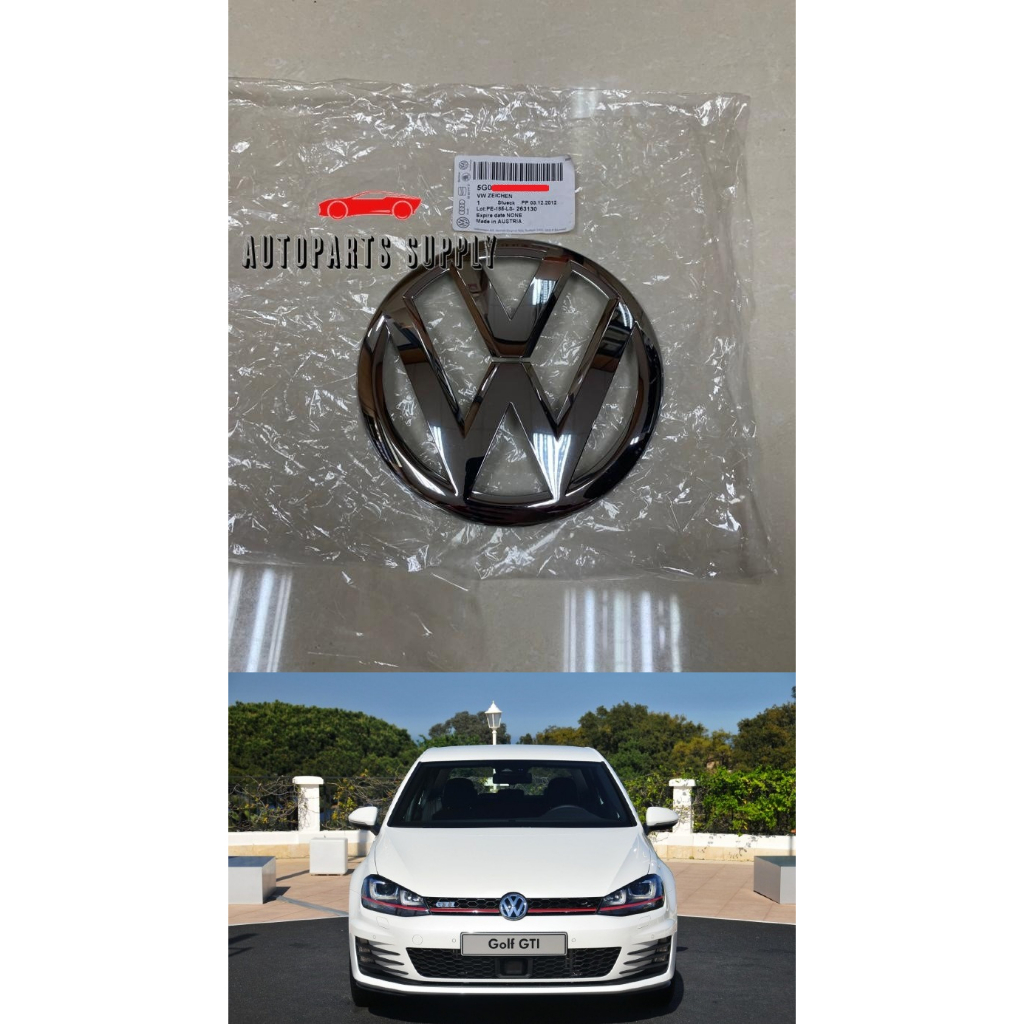 Embleem Voorgrille Embleem Logo Chroom Zwart 3G0853601BDPJ zonder Front