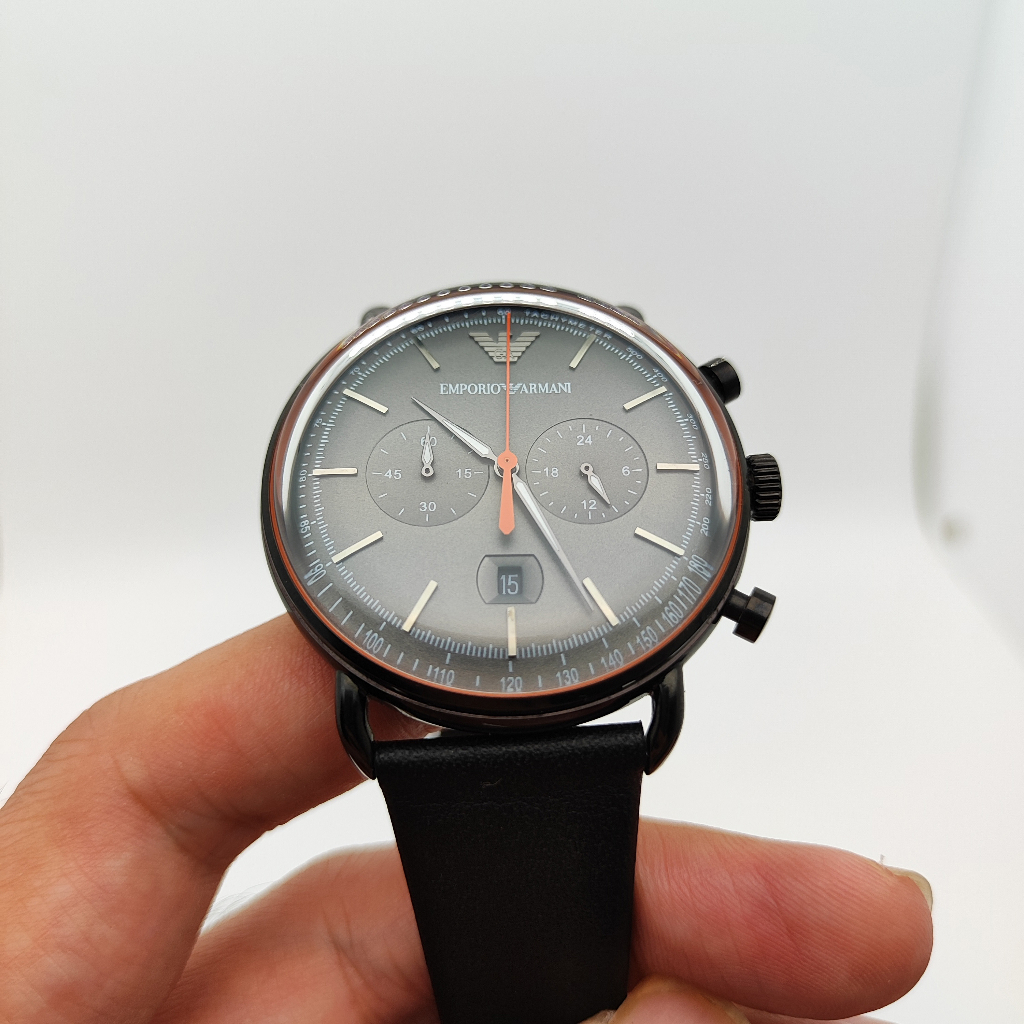 AUTHENTIC PRE OWNED EMPORIO ARMANI MEN S AVIATOR CHRONOGRAPH WATCH BLACK AR 11168 Shopee Malaysia
