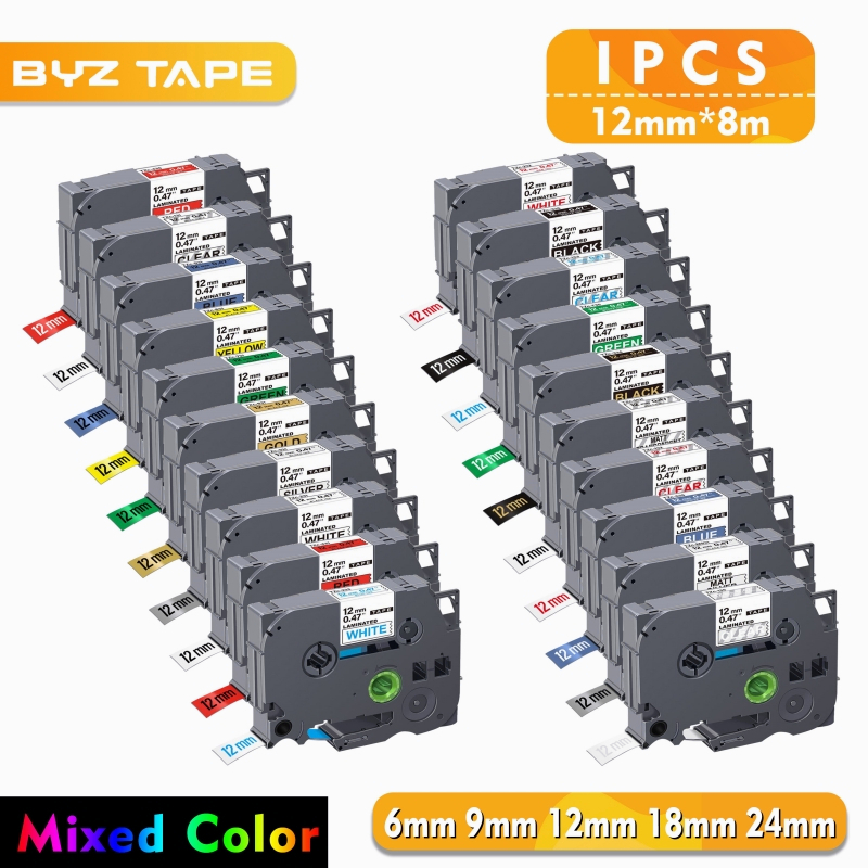 Brother P Touch Labeling Cartridge Compatible TZe Laminated Labelling Tape For Brother P-Touch - 6/9/12/18/24/36mm Brother TZE Blue Label Tapes & Cartridges - Foto 6