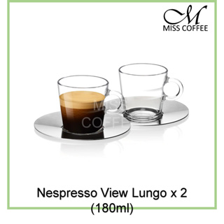 Nespresso View Collection 2 View Lungo Cups & 2 View Expresso Cups & 4  Saucers Box Set 