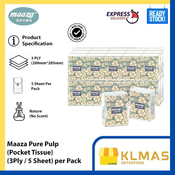 Soft Facial Tissue Paper Mini Pocket Tissue - Maaza Peach Blossom 口袋纸巾 ...