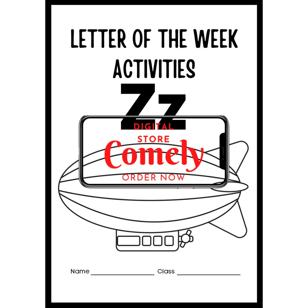 PRESCHOOL WORKSHEET [EDITABLE] Alphabet Activity Pages Letter Zz ...