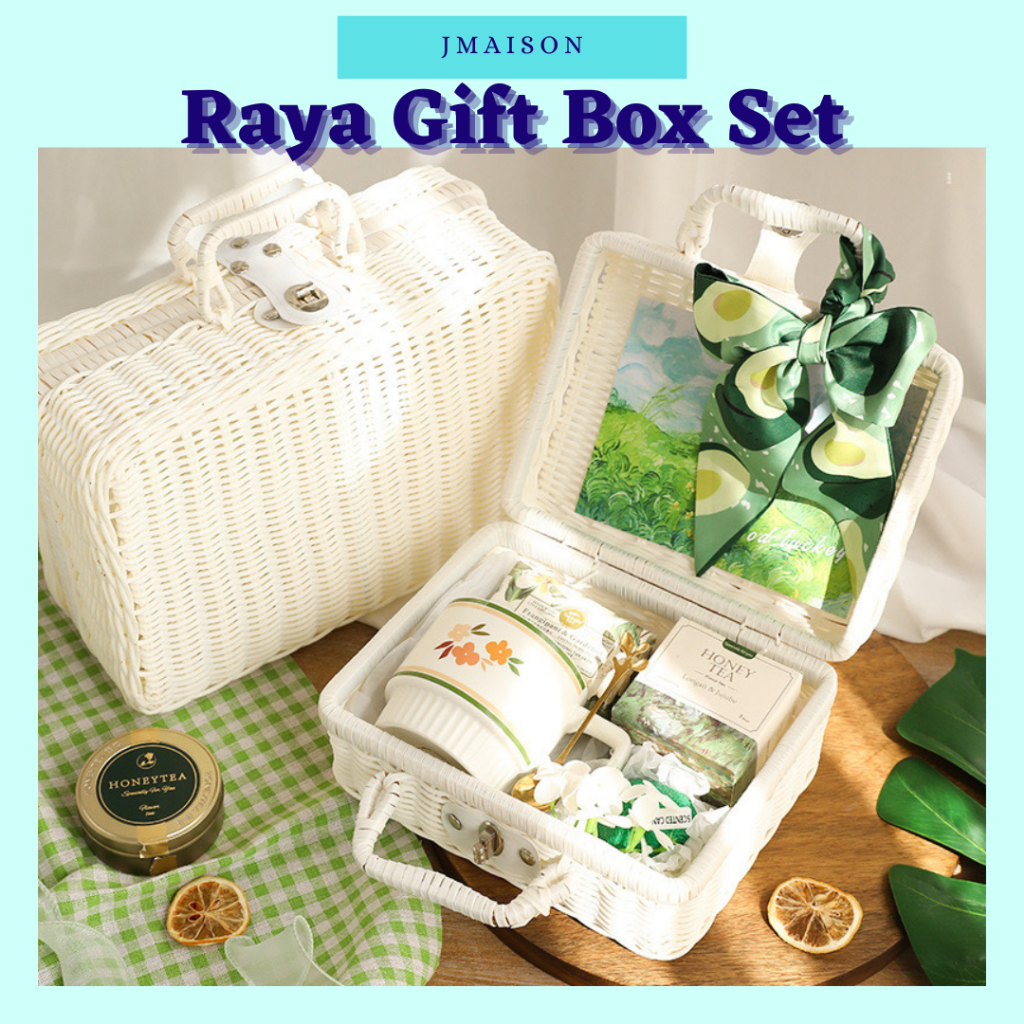 Jmaison Raya Gift Box Set Ins Rattan Picnic Basket Hadiah Raya Ramadan