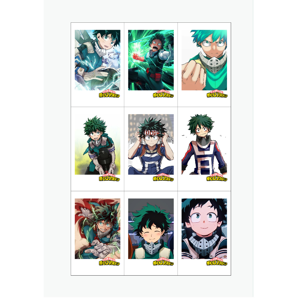 Polaroid Anime My hero academia Deku Bakugou Shoto Ready stock (9pcs ...