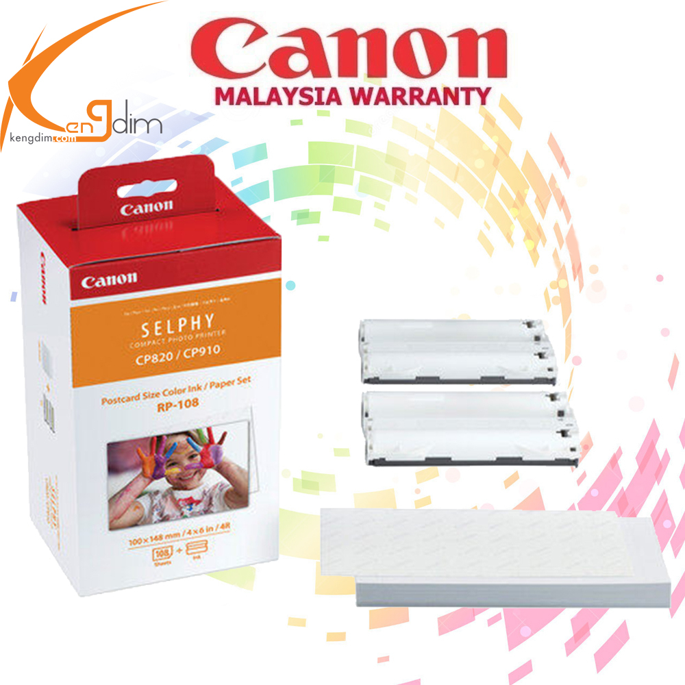 Canon RP-108 / RP108 High-Capacity Color Ink & Paper Set | Shopee Malaysia