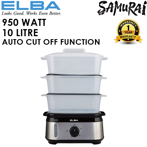 ELBA FOOD STEAMER 10 LITRE 900W EFSM1038(SS)/ 20 LITRE 1800W EFSM2028