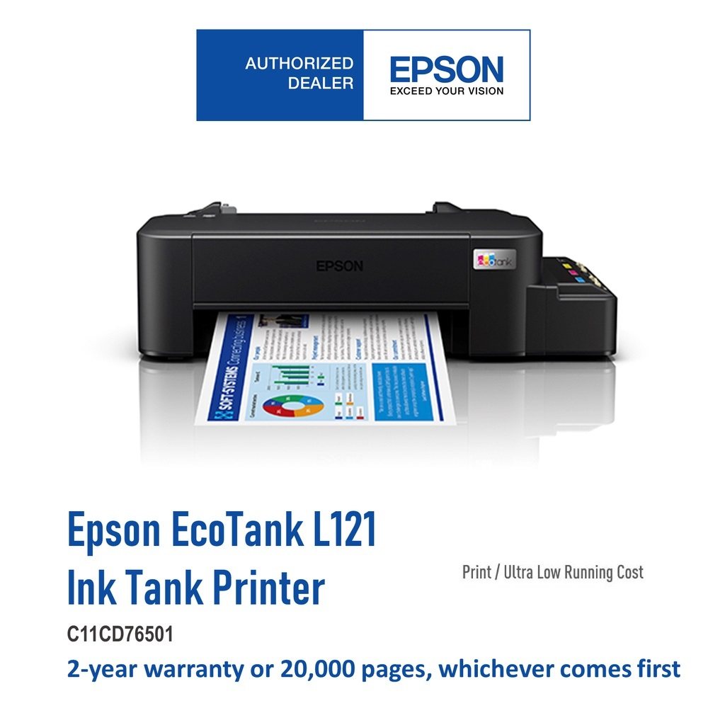 Epson EcoTank L121 A4 Ink Tank Printer (Print only) like L120 G1010 ...