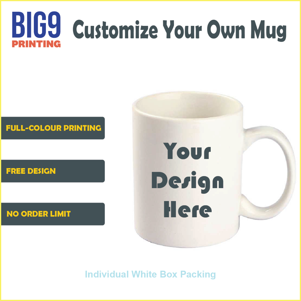 Custom Print White Mug, Magic Mug, Colour Mug (Photo & Logo Printing), Gift Mug Personalized