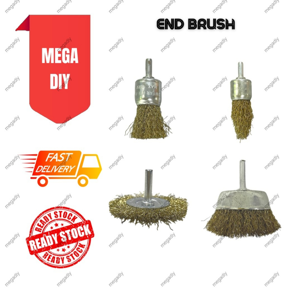 Brass Coated Wire Flat End Brush Paint Removal Sanding Grinding Wheel