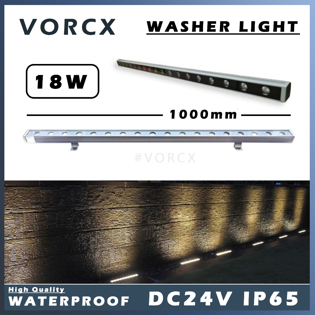 LH PW3 24V 18W Weatherproof LED Wash Washer Light Bar 3000K WW / RGB ...