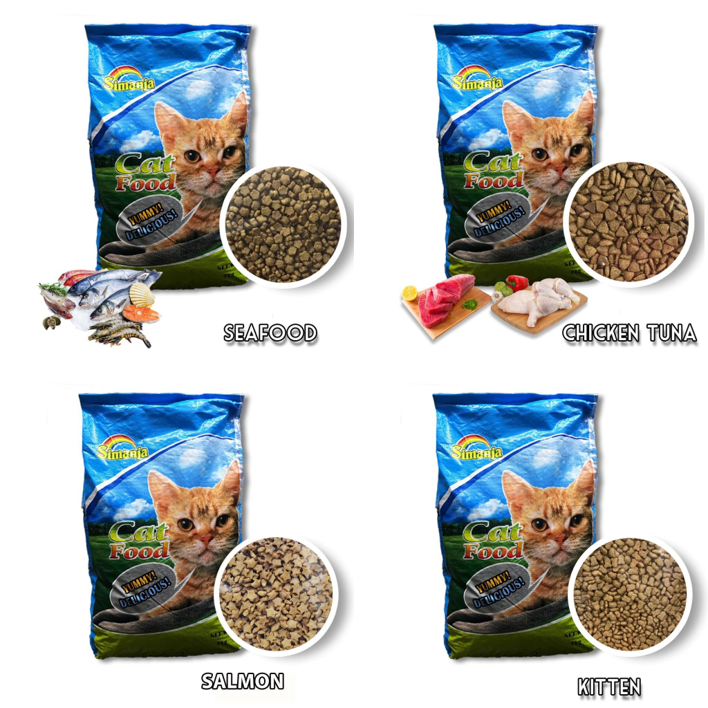 Makanan Kucing Simanja Cat Food Repack 1kg (Adult Seafood, Adult ...