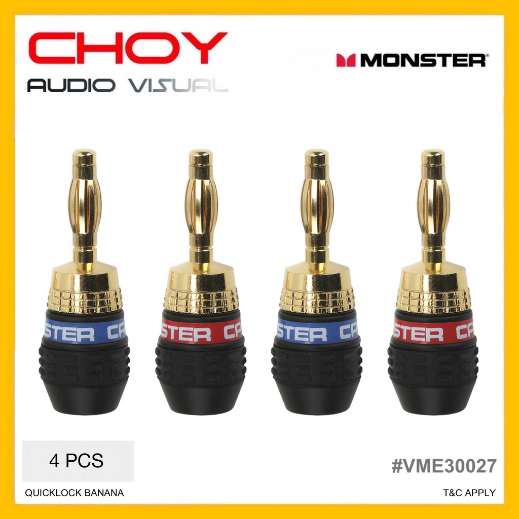 Monster Cable QuickLock Banana Plug - (Pack of 4 Pcs) | Shopee Malaysia