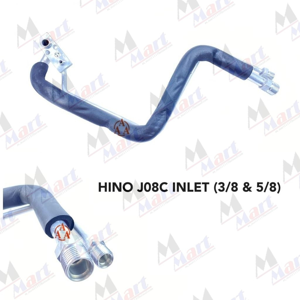 Hino J08C (APM Type) Air Cond Cooling Coil Outlet Inlet Pipe (3/8 & 5/8 ...