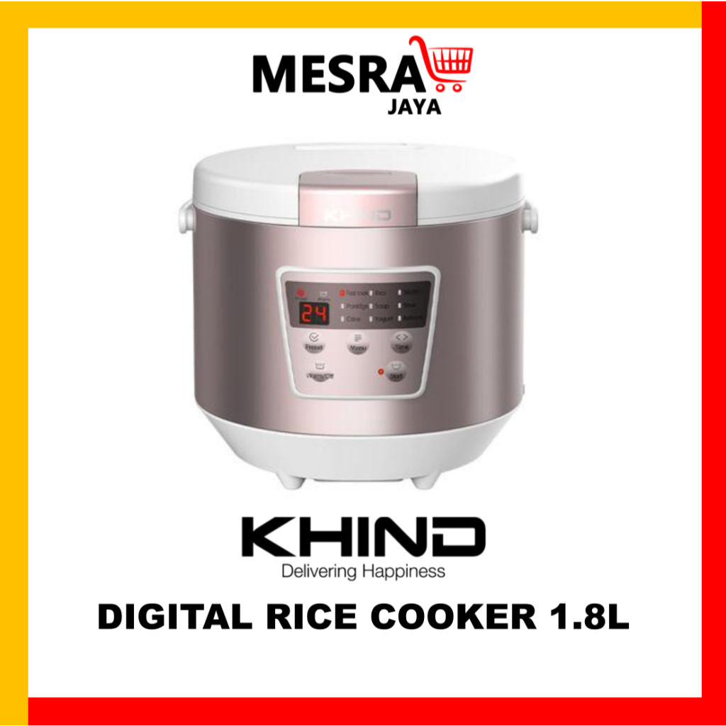 KHIND DIGITAL RICE COOKER RCM18 1.8L PERIUK NASI DIGITAL | Shopee Malaysia