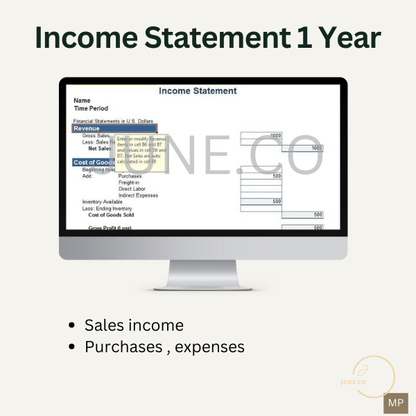 INCOME STATEMENT 1 YEAR PENYATA PENDAPATAN 1 TAHUN 收入报表 1 年 | Shopee ...