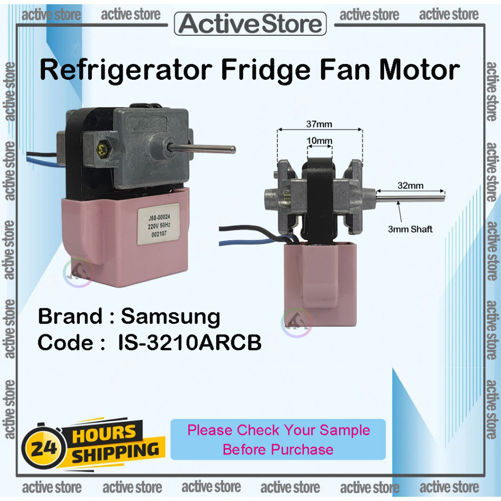 Samsung Refrigerator Fridge Fan Motor IS3210ARCB Shopee Malaysia