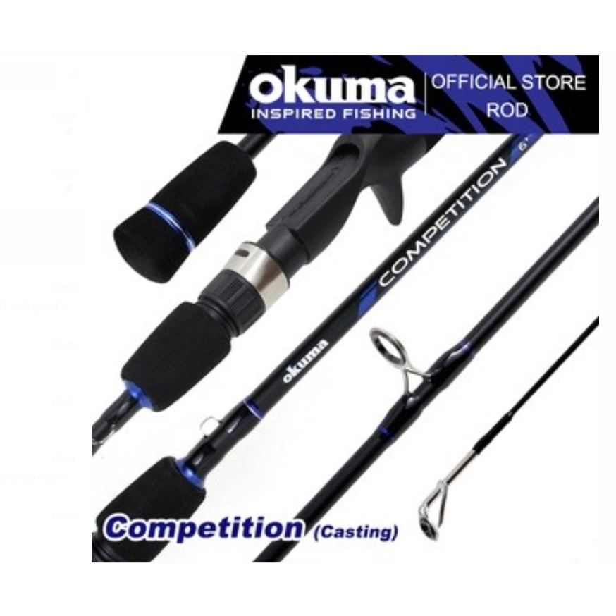 5'6ft - 7'0ft) Okuma Competition Casting Rod BC Baitcasting Rod Joran  Pancing Ikan
