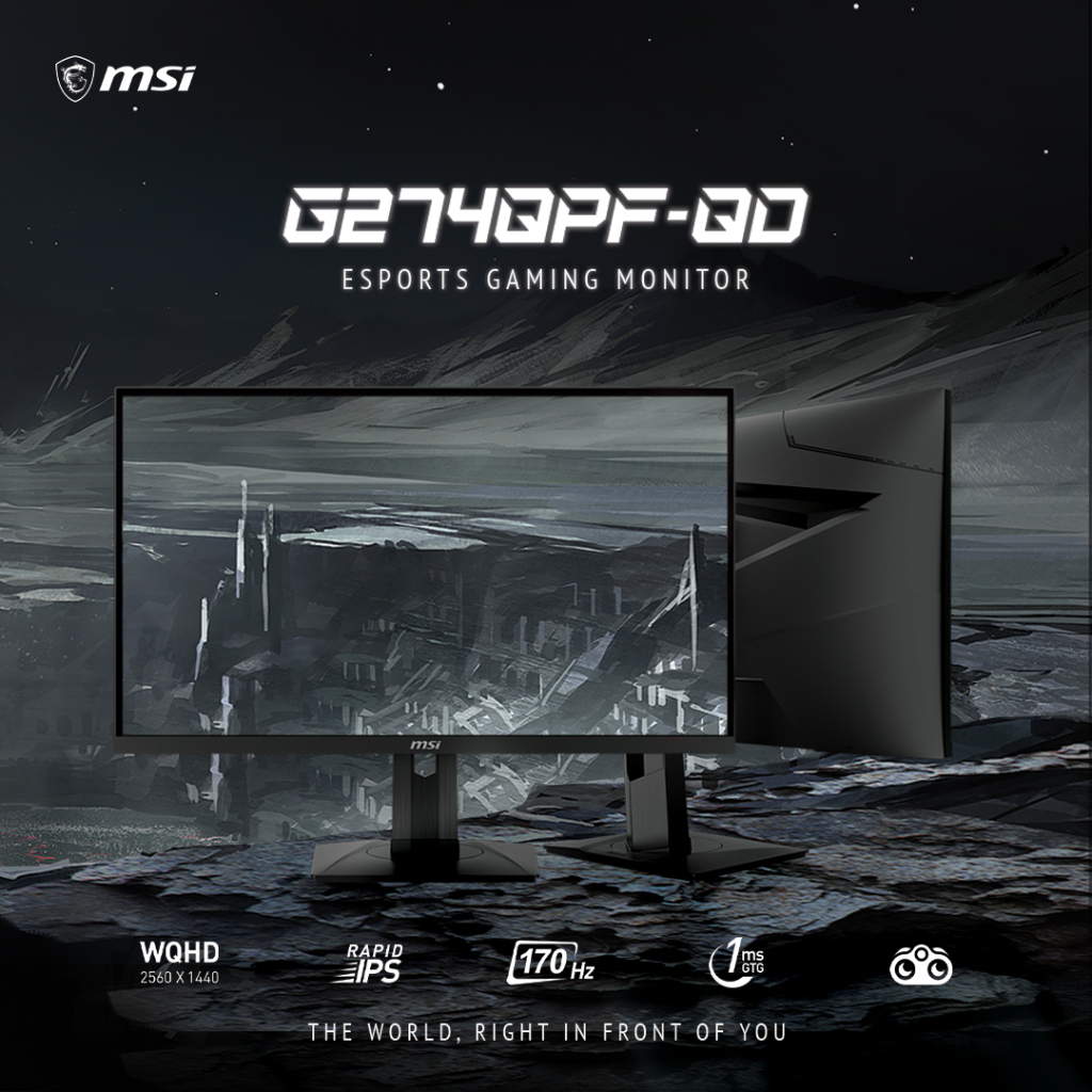 # MSI G274QPF-QD Gaming Monitor - 27", WQHD, Rapid IPS, 170Hz, 1ms ...