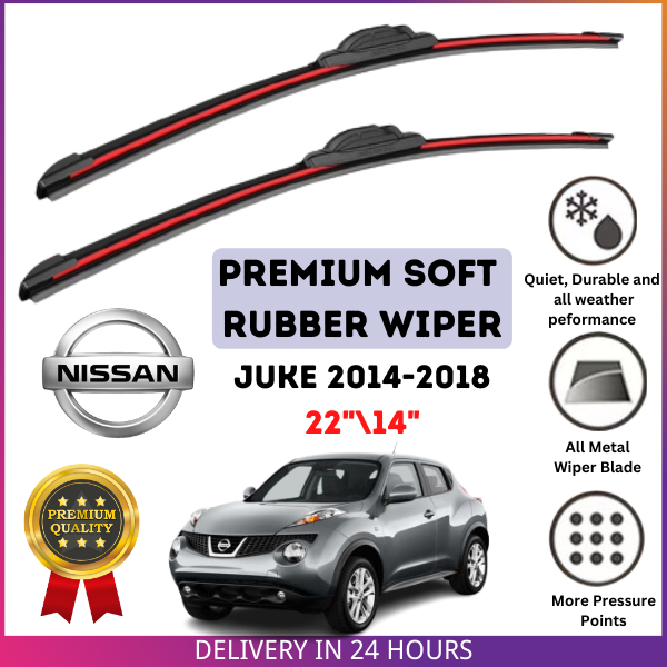 Nissan Juke 2014 2018 PREMIUM SOFT RUBBER WIPER BLADE (2PCS/SET