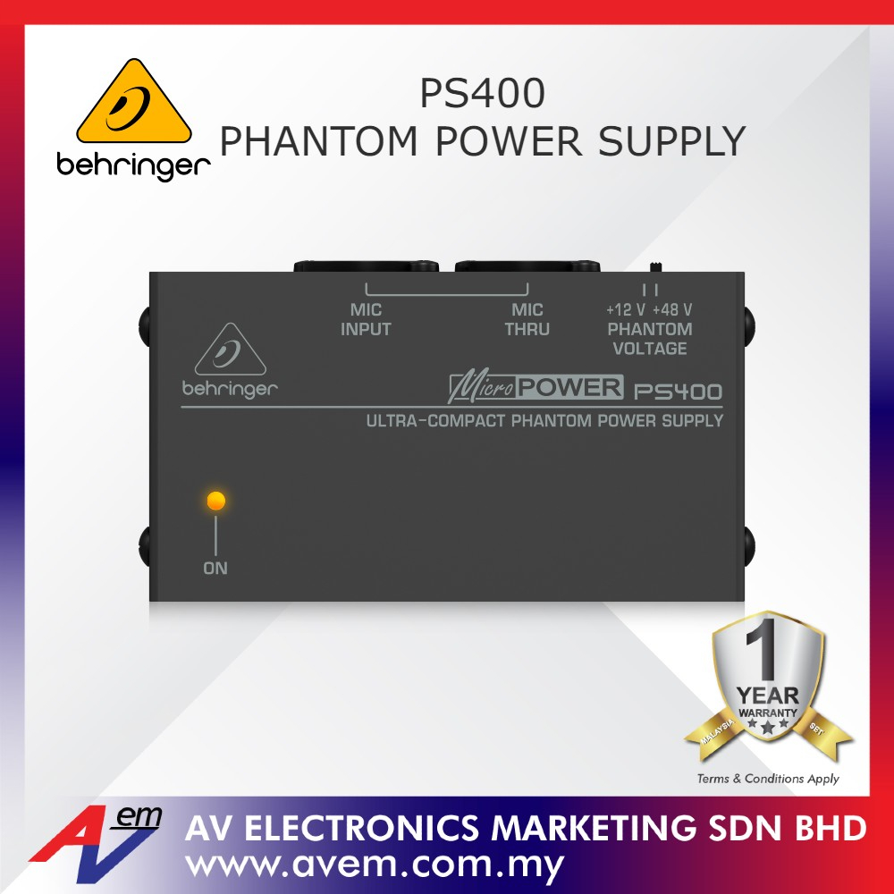 BEHRINGER MICROPOWER PS400 Phantom Power Supply Shopee