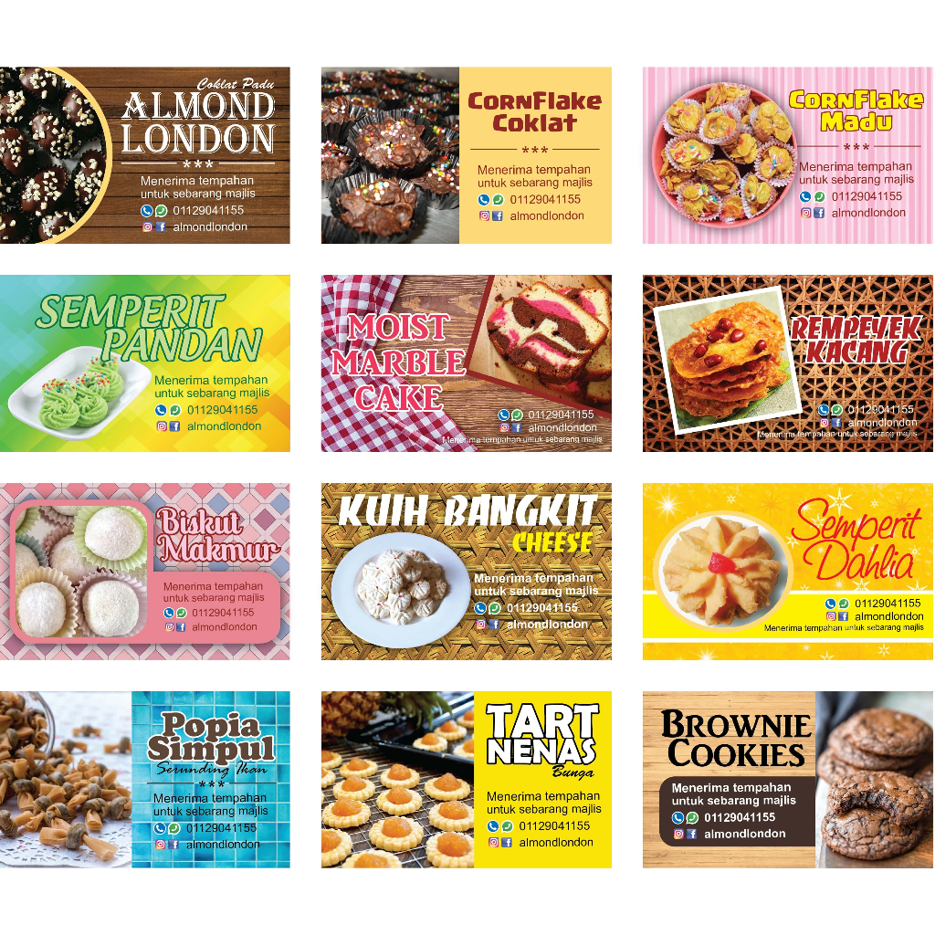 Sticker Kuih Raya Tart | Shopee Malaysia