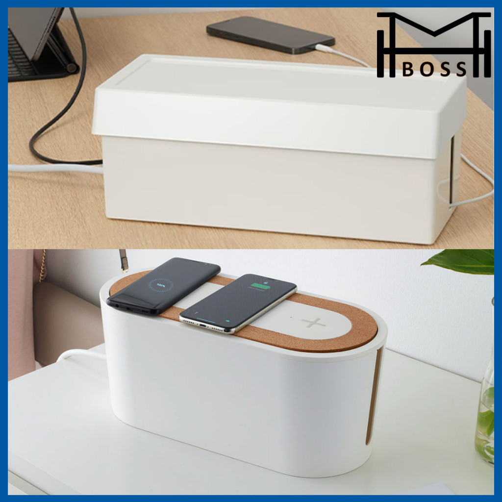 IKEA CABLE MANAGEMENT BOX WITH LID ROMMA SATTING CABLE BOX WHITE KOTAK PENGURUSAN KABEL