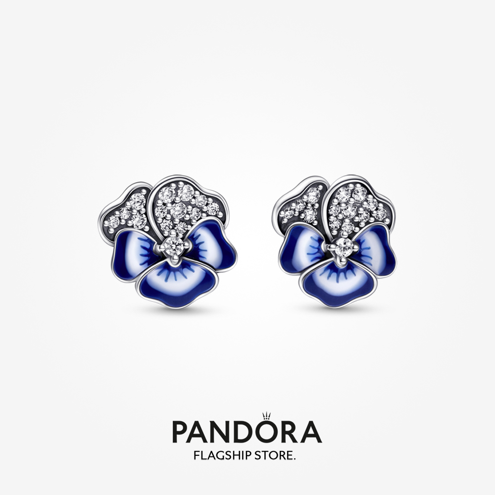 Pandora blue deals stone earrings