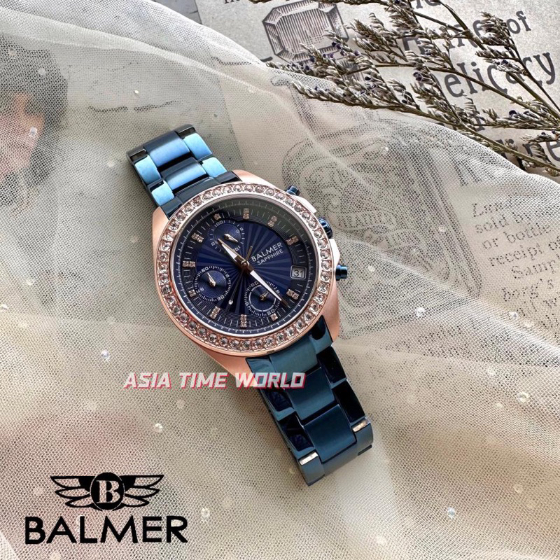 Original Balmer 8149L Elegance Sapphire Women Watch with Stainless Steel Official Warrant