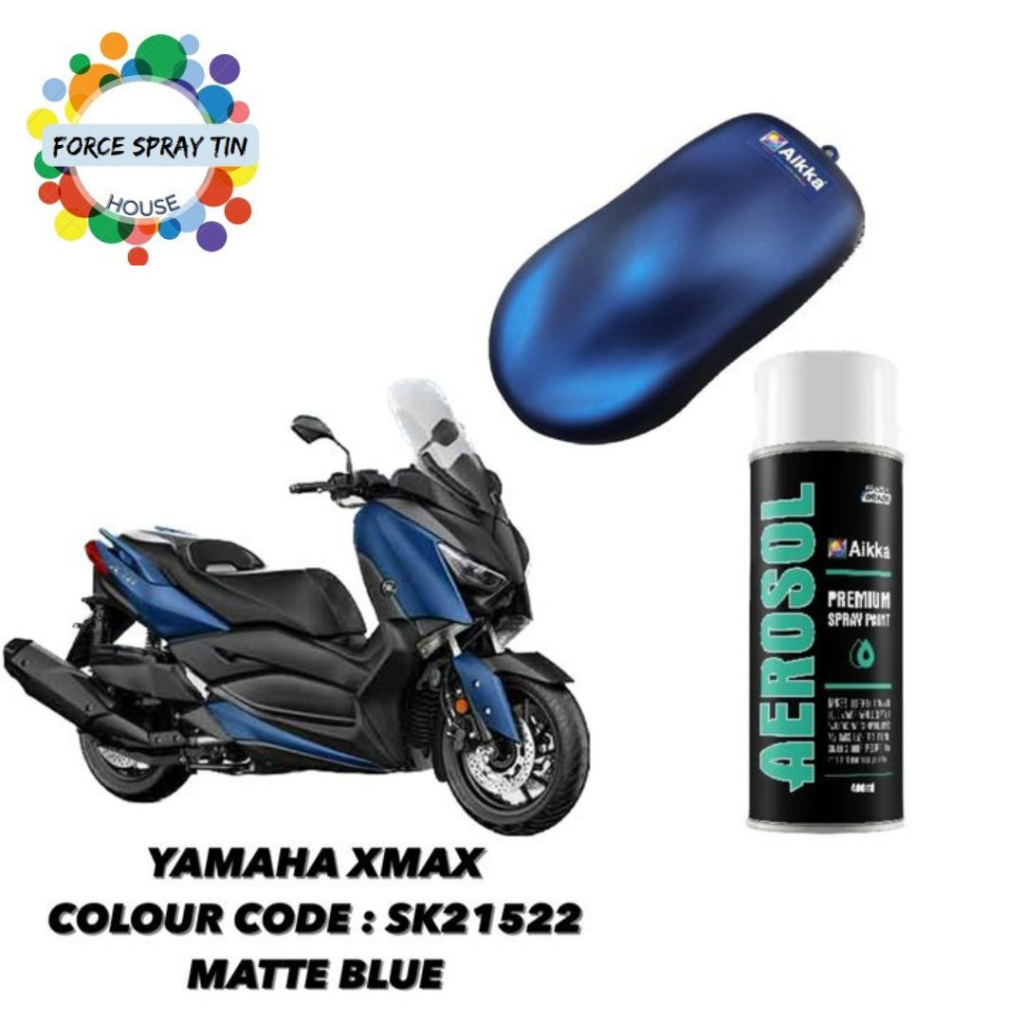SPRAY TIN AEROSOL AIKKA SK21522 MATTE BLUE YAMAHA XMAX 2K MOTOR PAINT