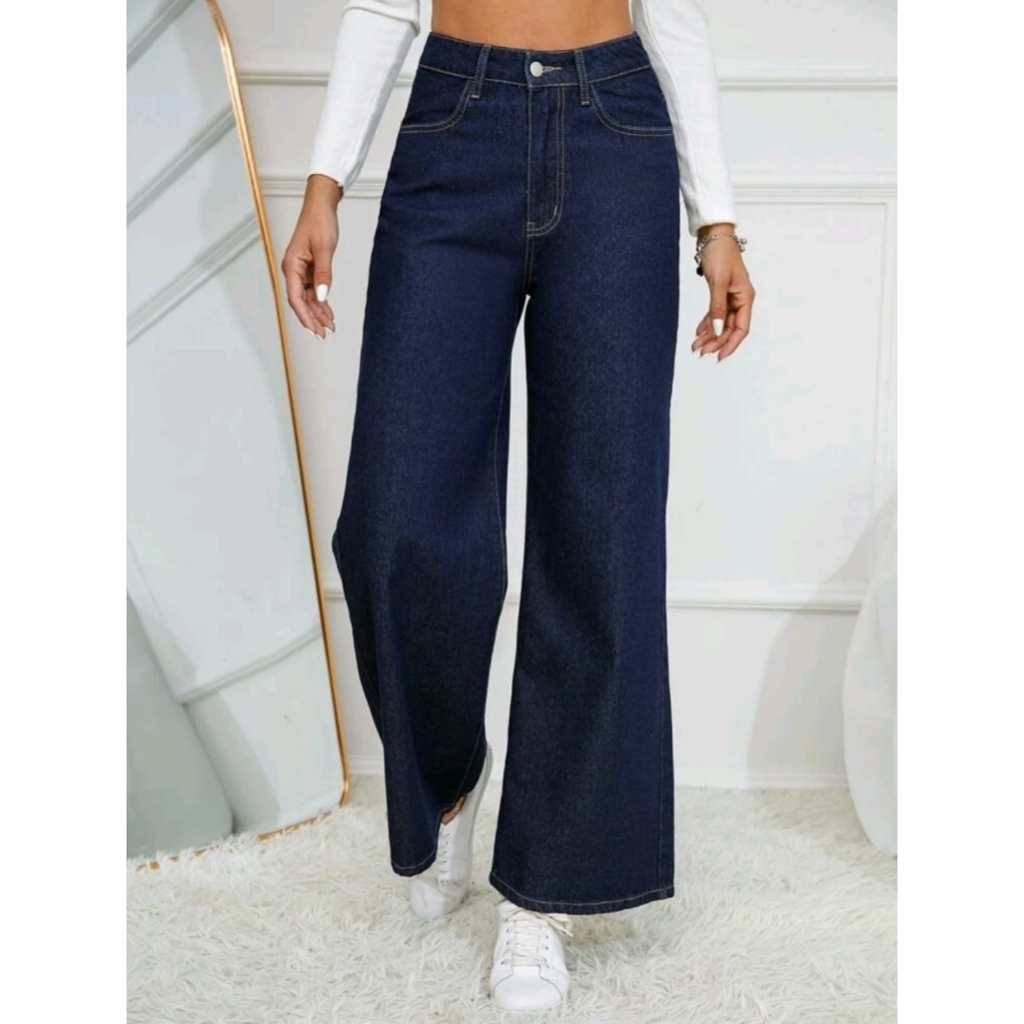 Wide Leg Long Palazoo jeans.. Seluar Wanita, Ready stock. | Shopee Malaysia