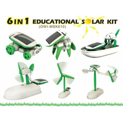 6 in 1 Diy Solar Toy Robot Educational Science Kids Toy (Green) Mainan ...
