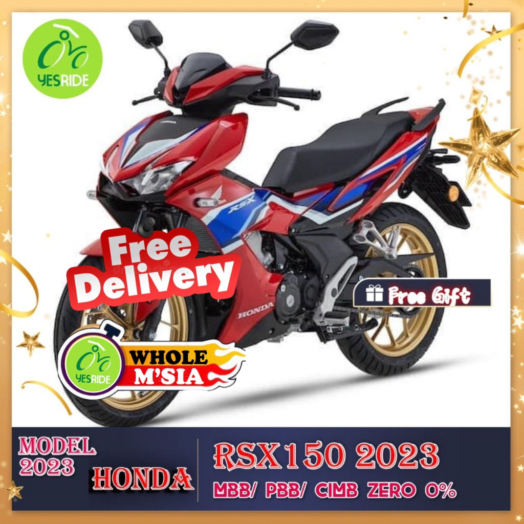 Honda Rsx150 Trico Red New Model 2023 Shopee Malaysia