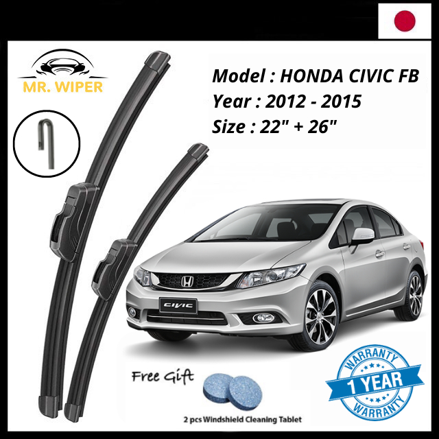 Honda civic 2012 shop windshield wiper size