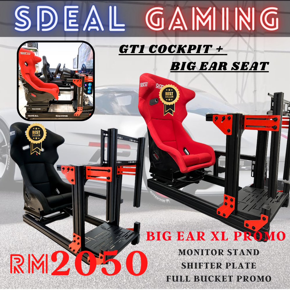 [FULL RIG] SDeal Gaming GT1 Aluminum 4080 Profile Simulator Sim Racing ...