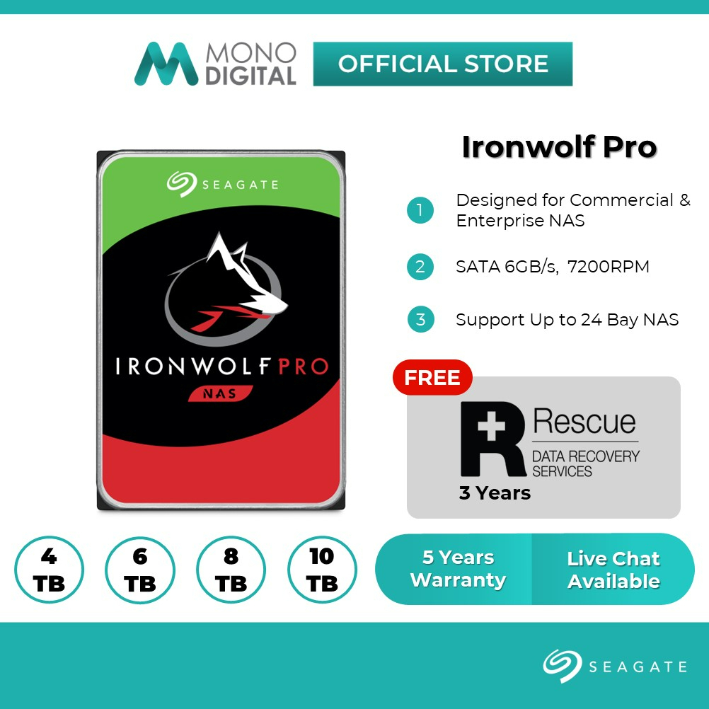 Seagate Ironwolf PRO NAS 3.5'' NAS Hard Drive HDD SATA Internal Hard ...