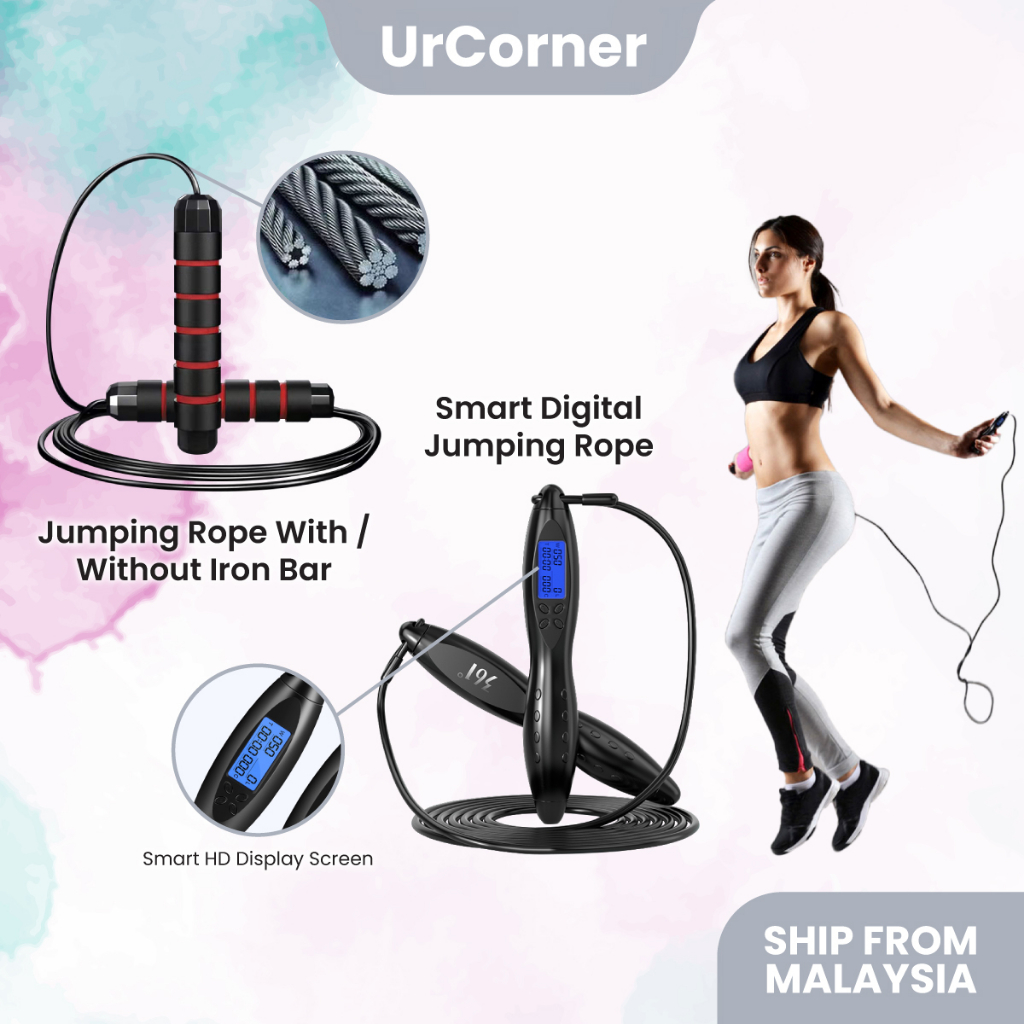 Ready Stock- Digital Dual Jump Rope Counting Calories/ Jumping Rope ...