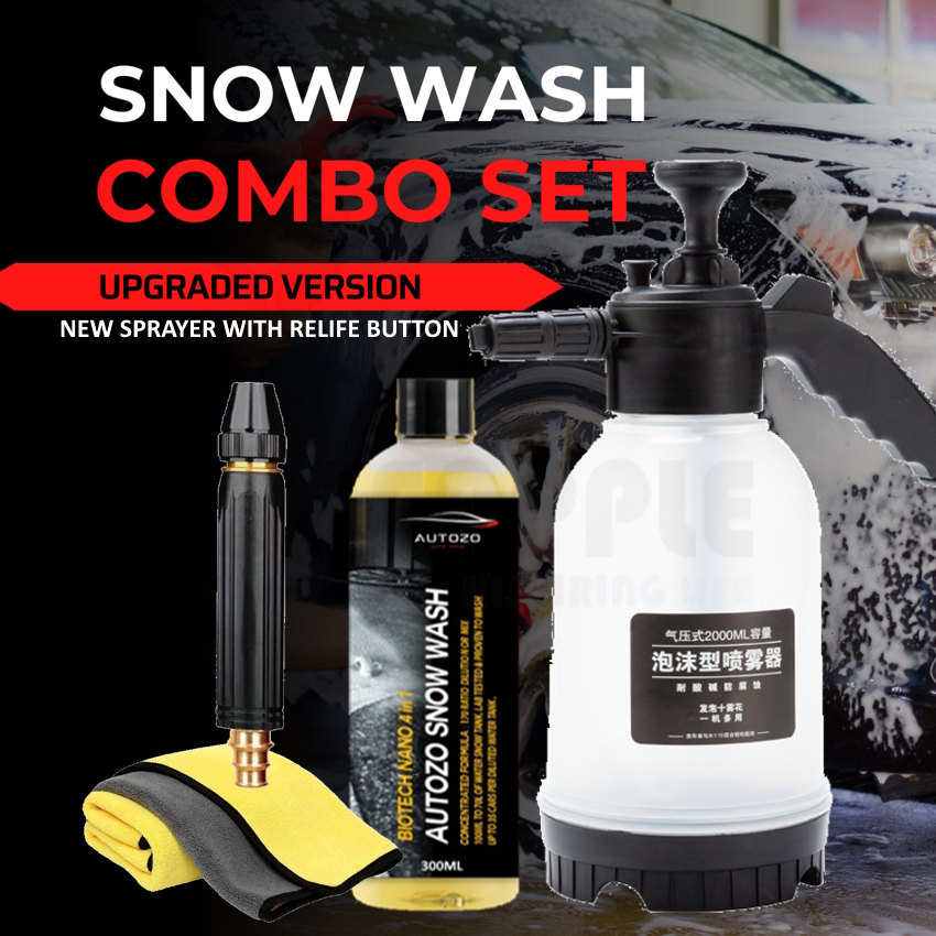 Snow Spray 2L Hand Pump Foam Sprayer Hand Pneumatic Foam Snow Foam Car Wash Spray Bottle Car