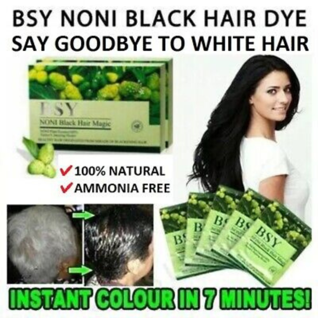 Shampooing Couleur BSY Noni Pour Cheveux Noirs Naturels - 180 Ml Avec Pompe - Soin à Base De Plantes Neuf