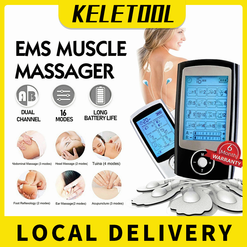 Sport Body Tens Machine Digital Therapy Full Massager Pain Relief