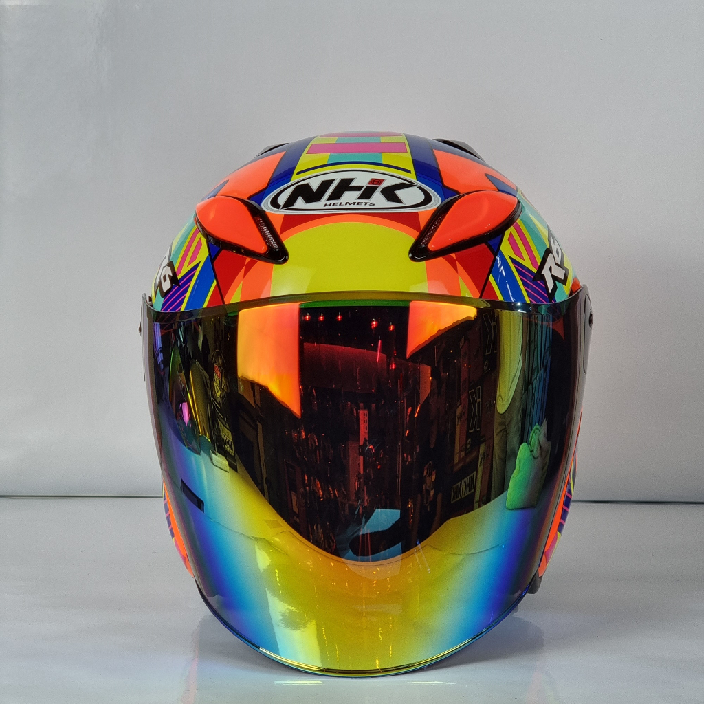 NHK HELMET R6 Pigment Large - Orange Flo Glossy | Shopee Malaysia