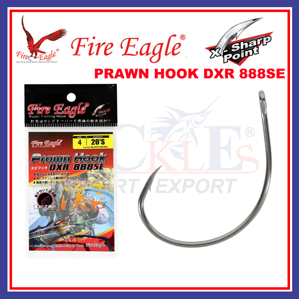 Black nickel) Matakail Udang Fire Eagle Hook DXR 888SE Fishing