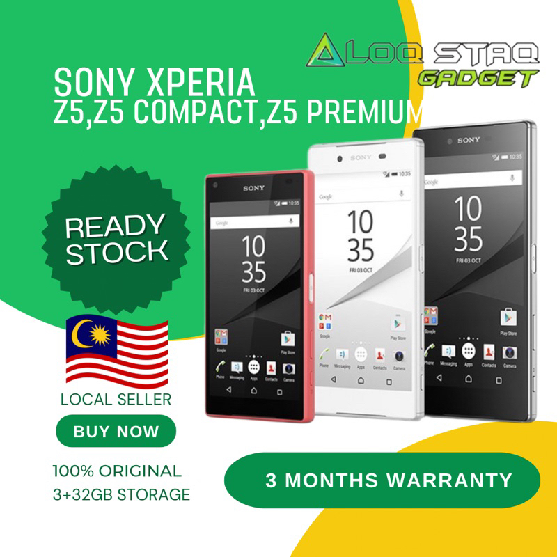 Sony Xperia Z5 & Z5 Premium & Z5 Compact 5.5Inch 4K IPS Display 3+